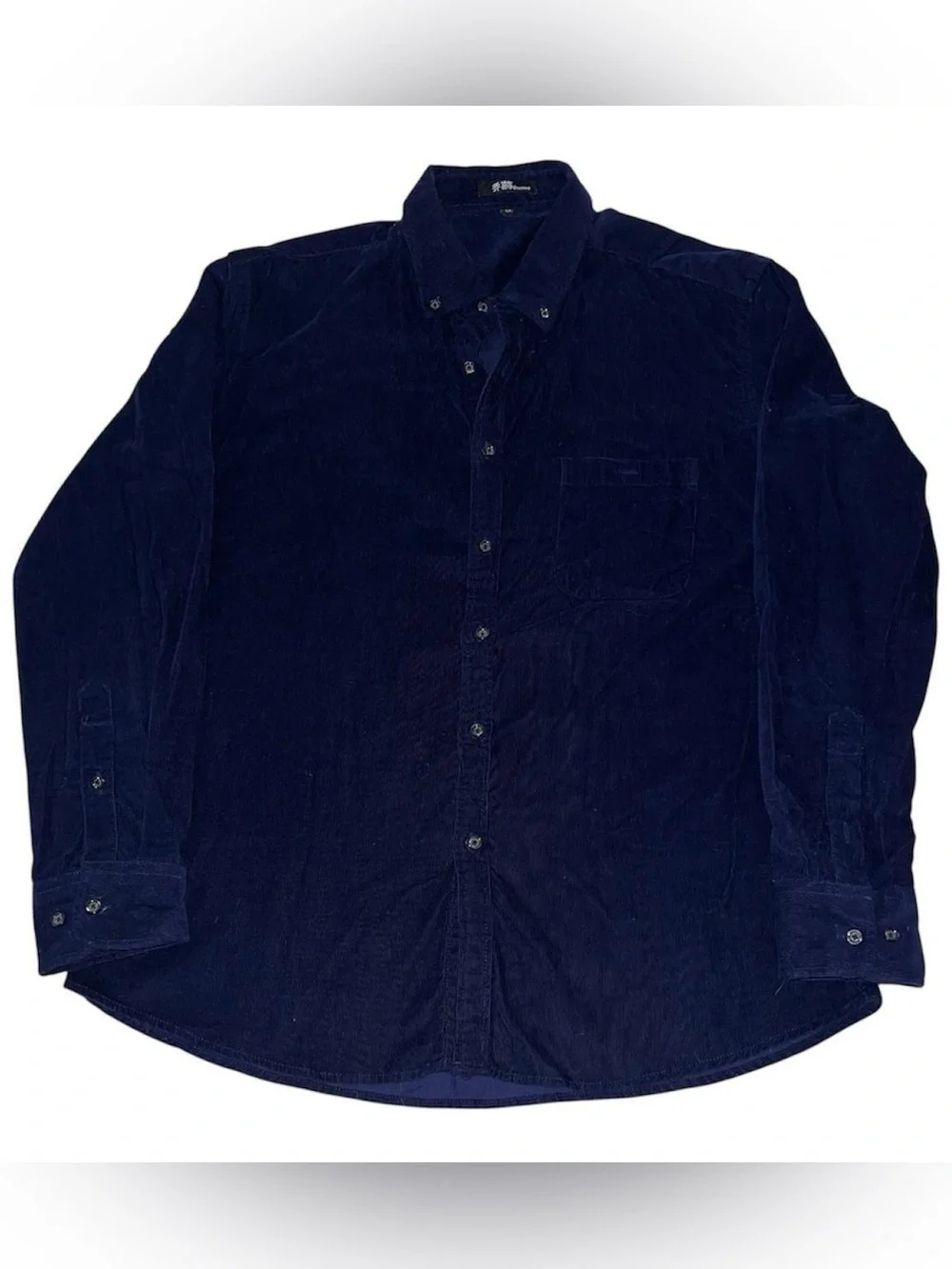 Purple corduroy button-up shirt
